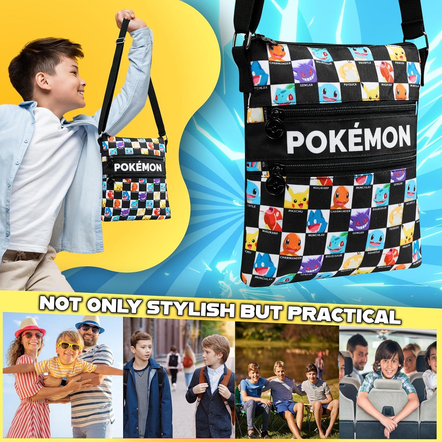 Bolsa Cruzada Pokemon CYP para Niños 26x22x3.5 cm