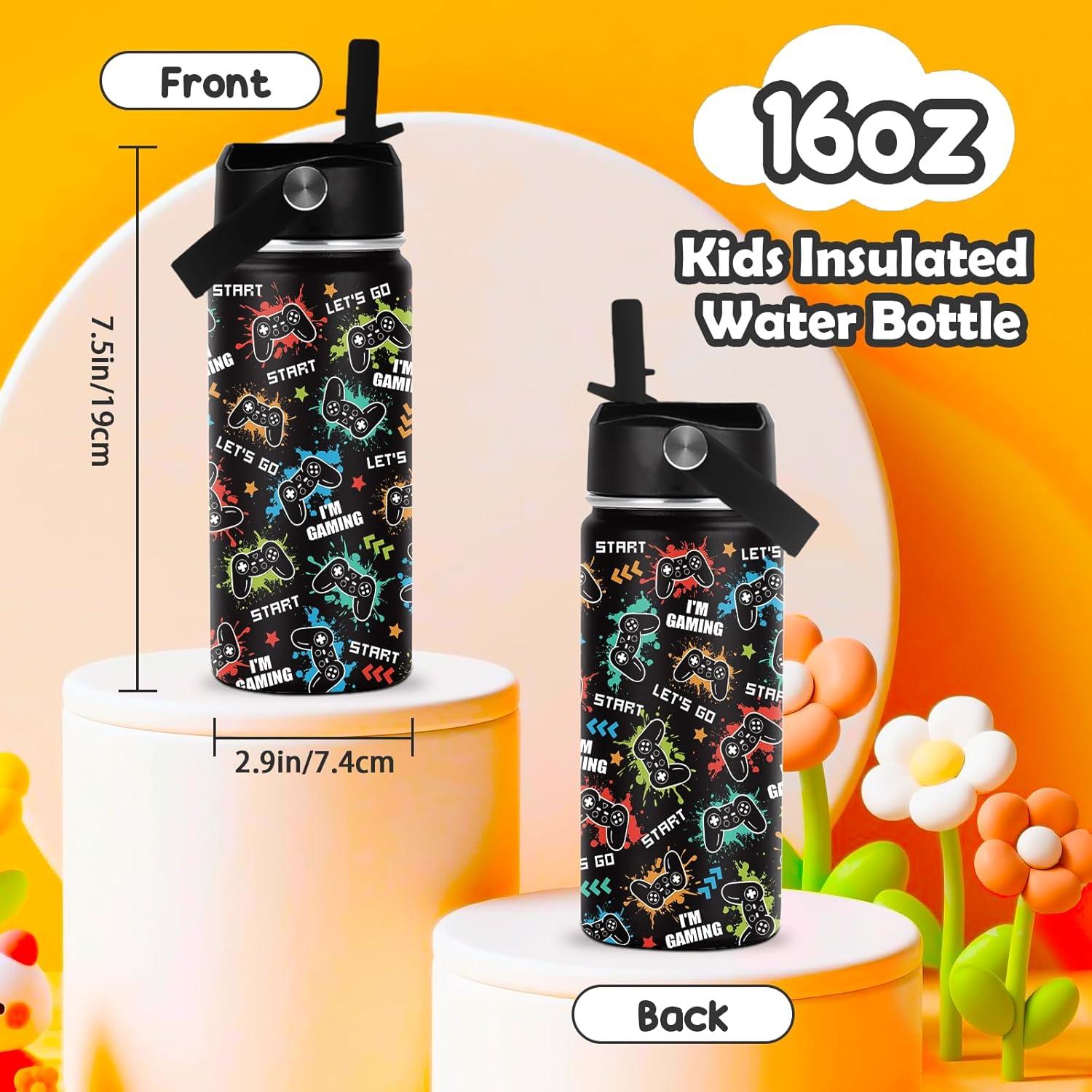 Botella de Agua ROVOZAR 16oz Acero Inoxidable para Niños
