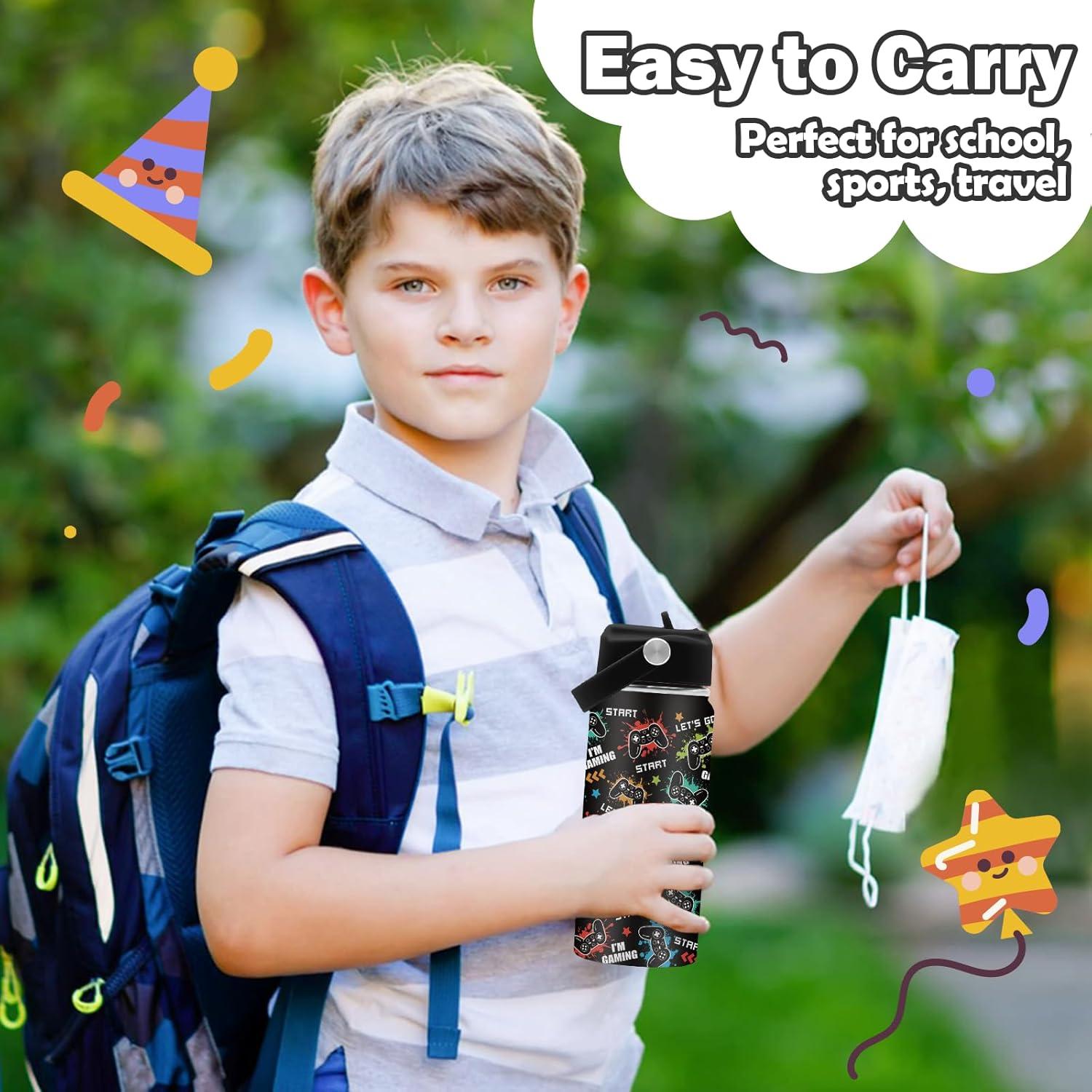 Botella de Agua ROVOZAR 16oz Acero Inoxidable para Niños