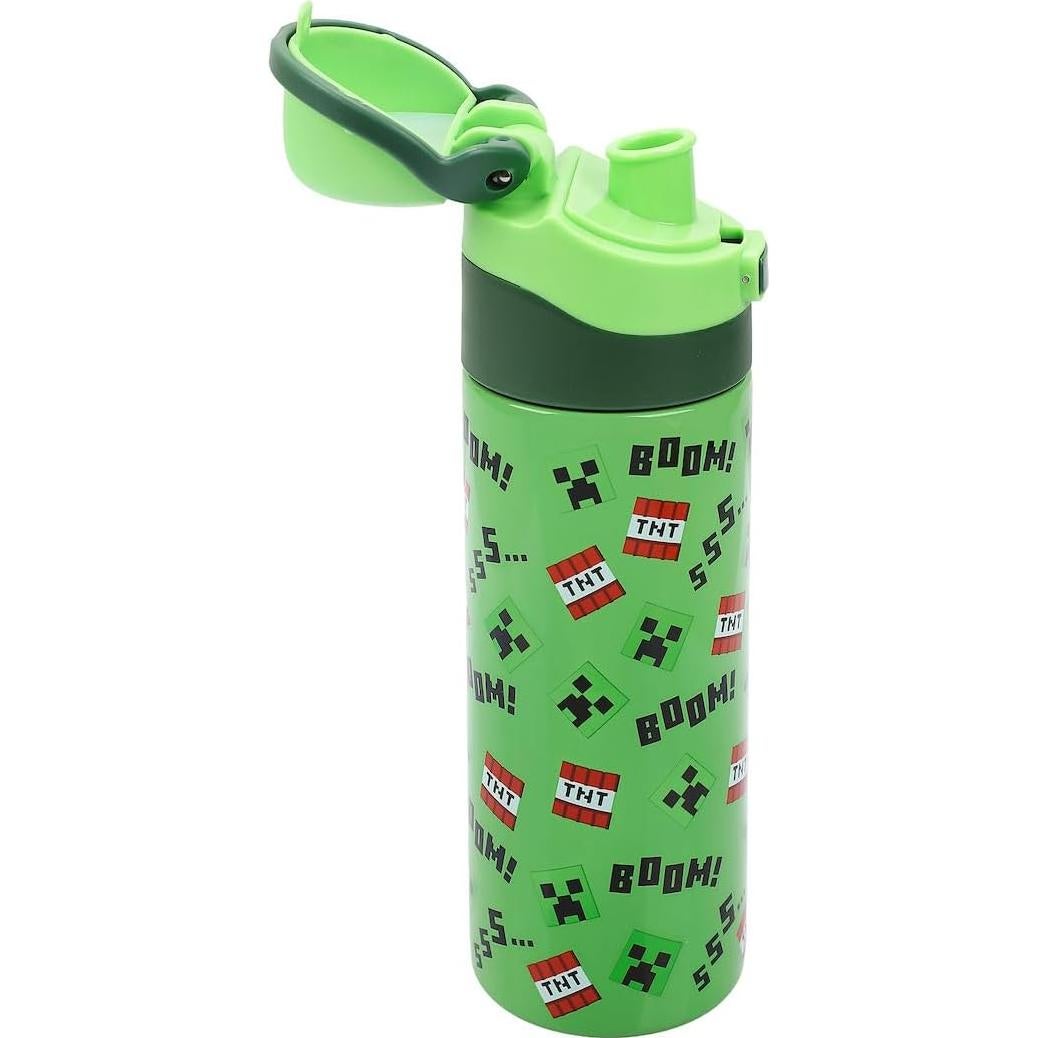 Botella de Agua Acero Inoxidable Bioworld Minecraft 710 ml