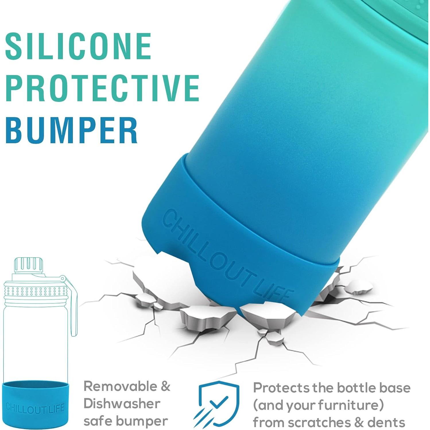 Botella de Agua Aislada 12 oz CHILLOUT LIFE Azul Océano