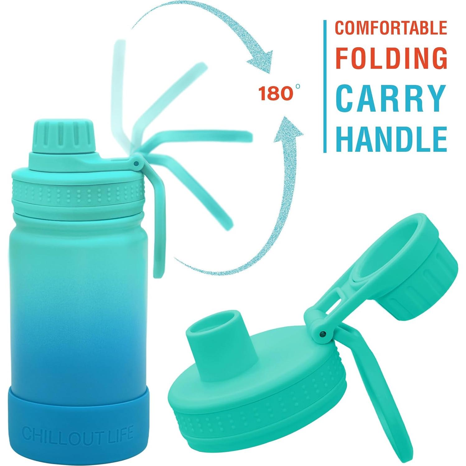 Botella de Agua Aislada 12 oz CHILLOUT LIFE Azul Océano