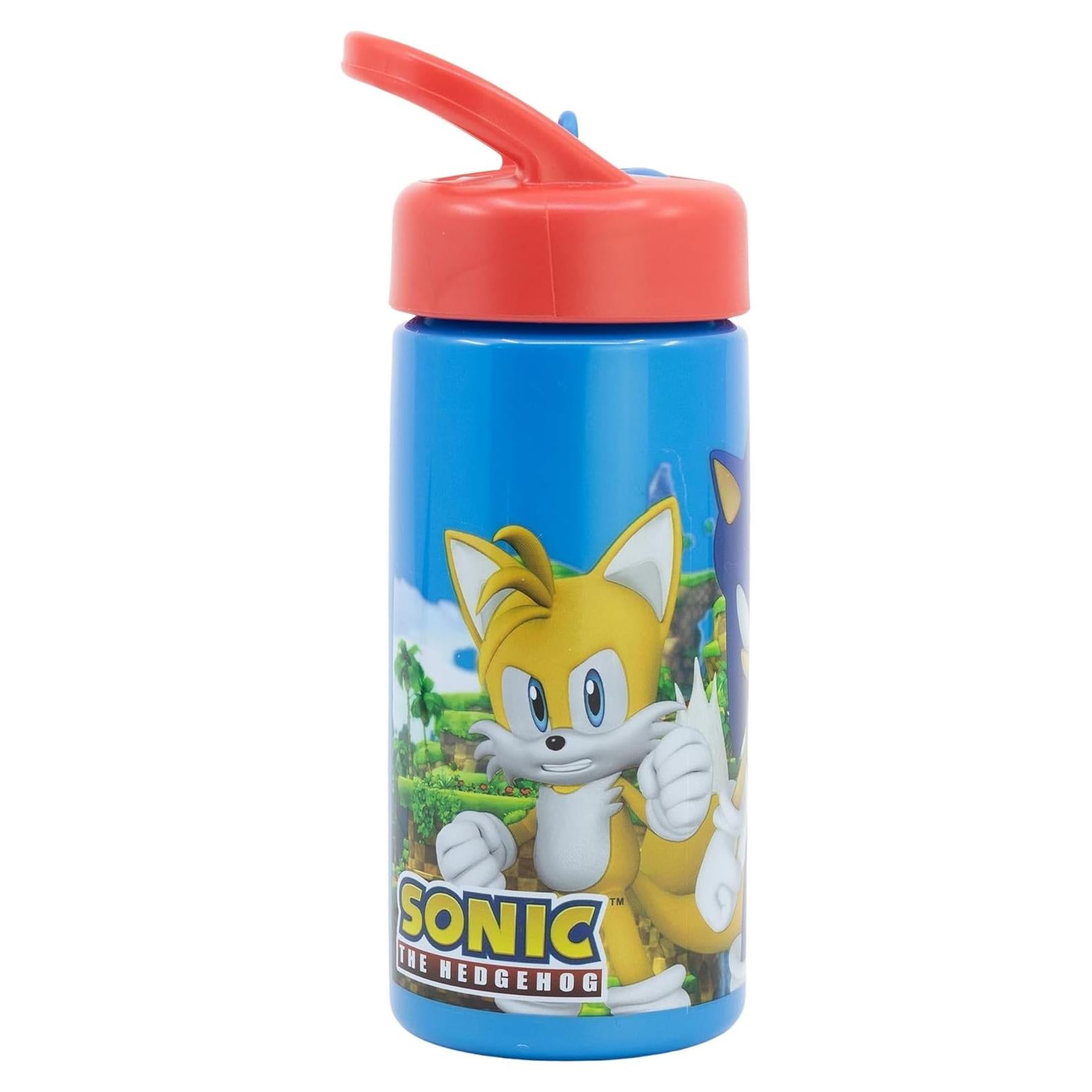 Botella de Agua Reutilizable Sonic 410ml con Pajilla y Asa