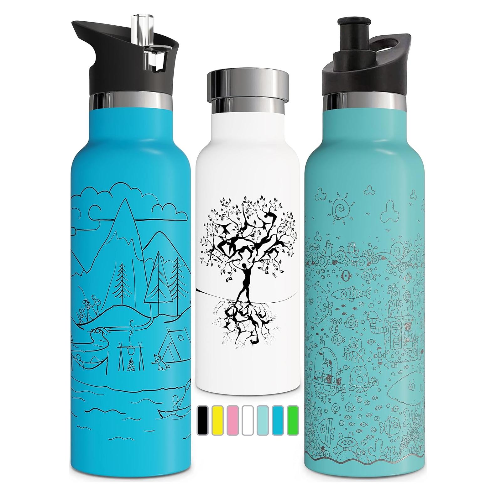 Botella de Agua Aislada Involve & Evolve 740 ml 3 Tapas