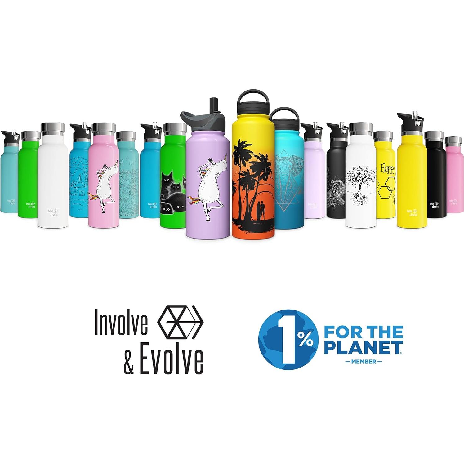 Botella de Agua Aislada Involve & Evolve 740 ml 3 Tapas