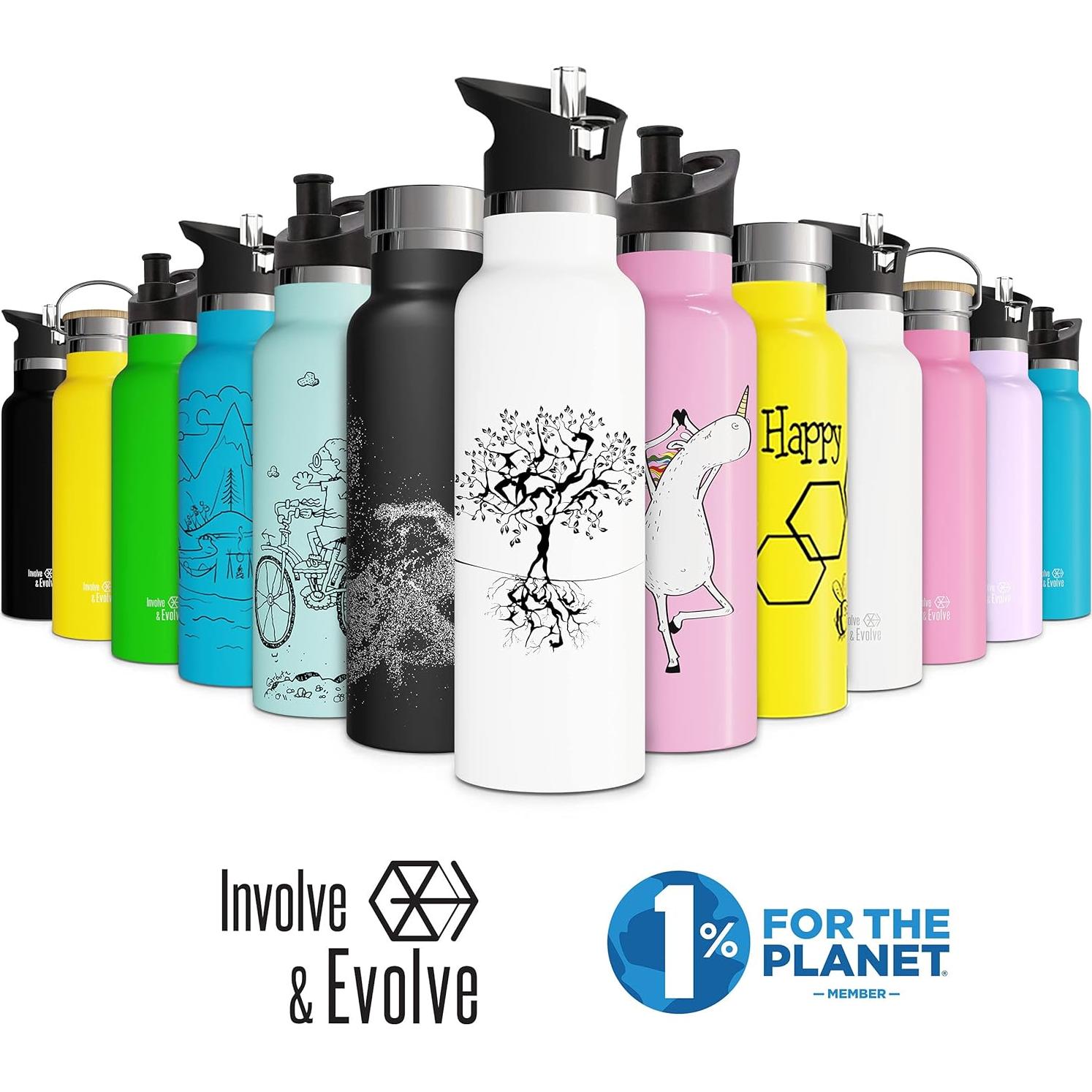 Botella de Agua Aislada Involve & Evolve 740 ml 3 Tapas