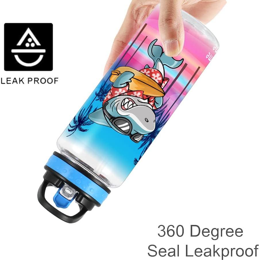 Botella de Agua para Niños Home Tune 680ml Sin BPA Tiburón