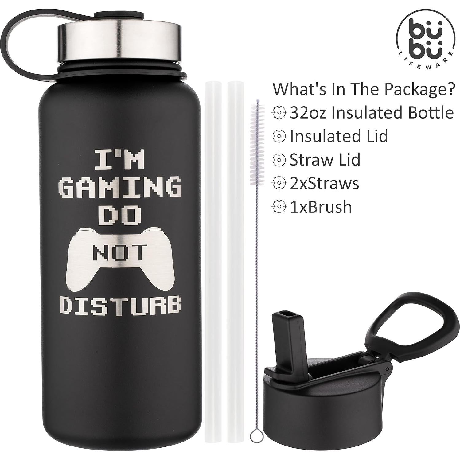 Botella de Agua Gamer Aislada Bubu Lifeware 0.95L Acero Inoxidable