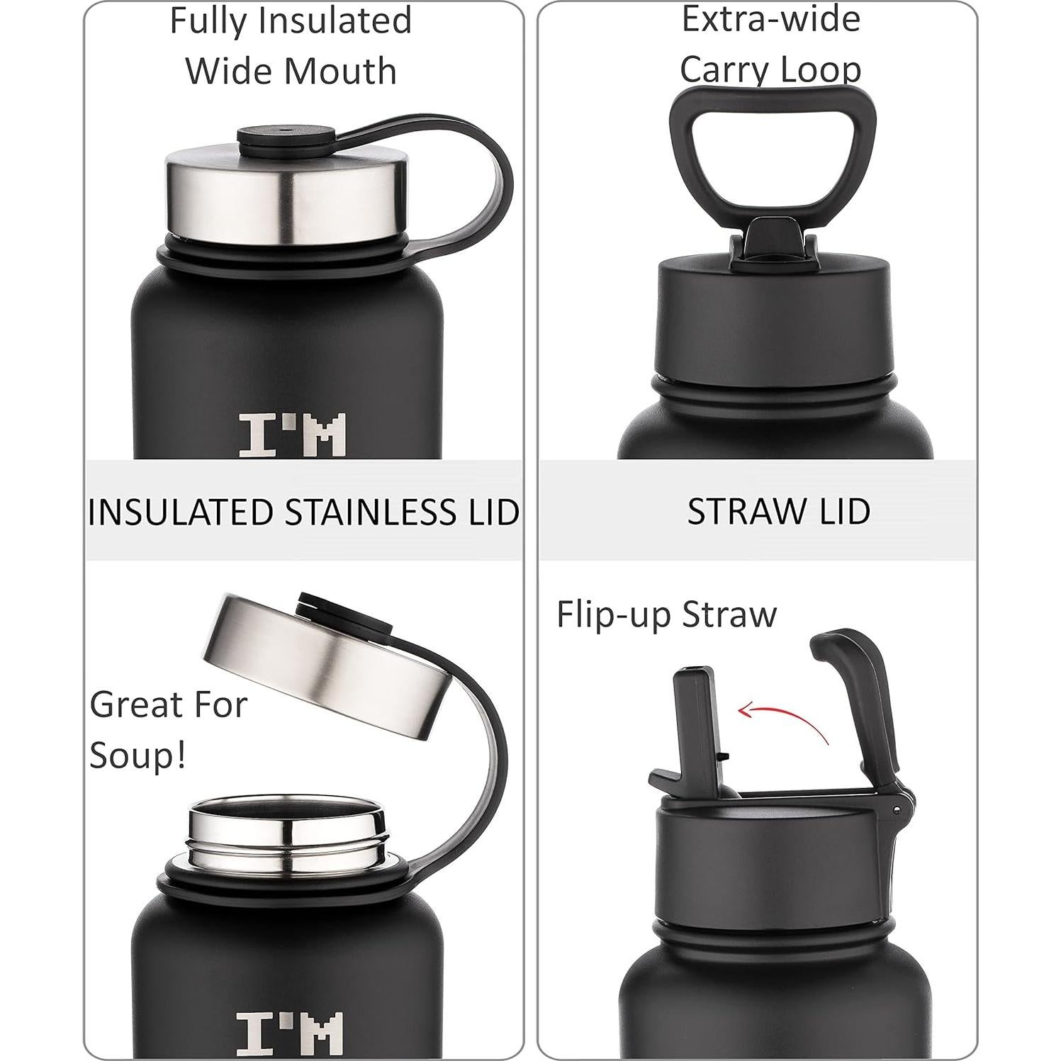 Botella de Agua Gamer Aislada Bubu Lifeware 0.95L Acero Inoxidable