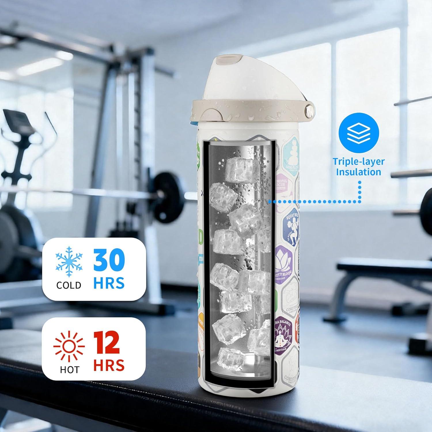 Botella de Agua XTUSIMPLE 24oz Acero Inoxidable Aislada