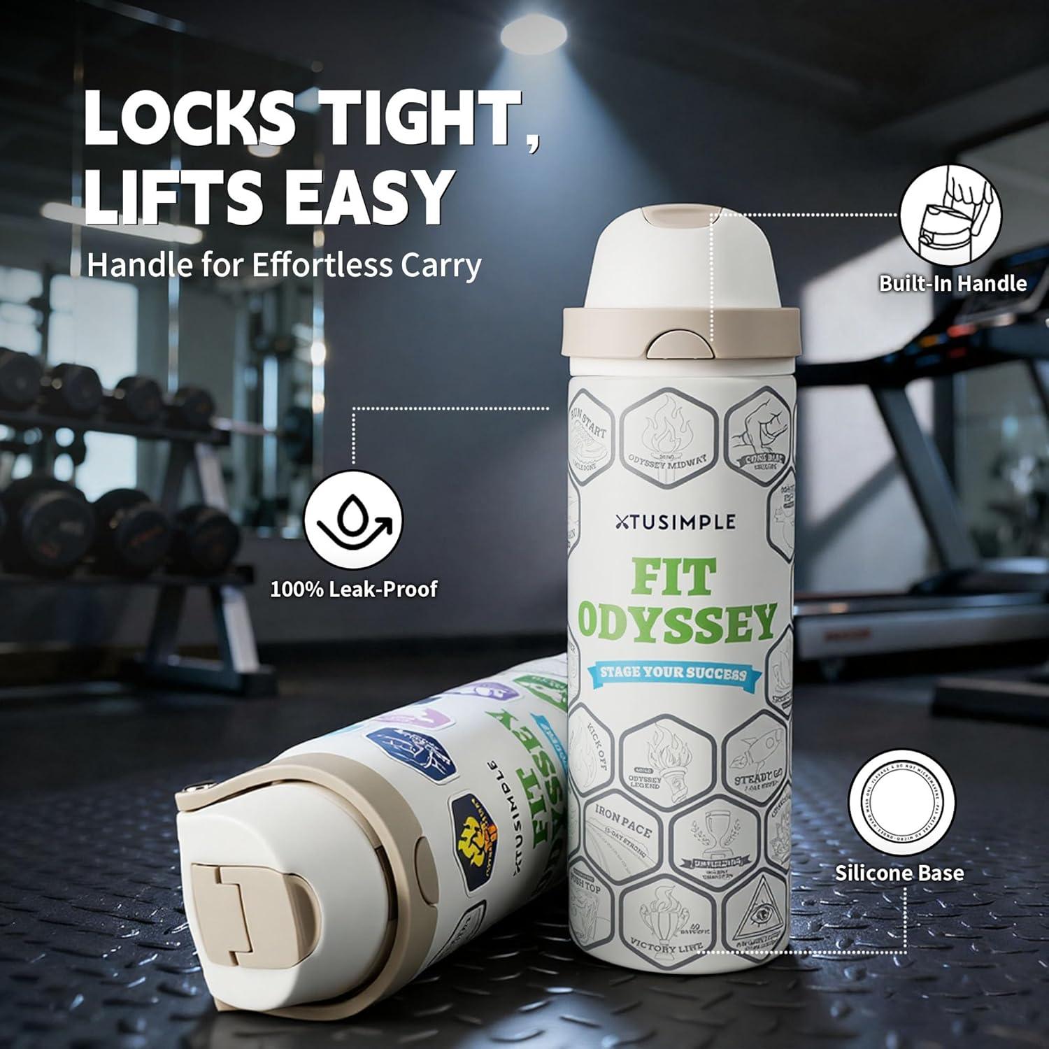 Botella de Agua XTUSIMPLE 24oz Acero Inoxidable Aislada