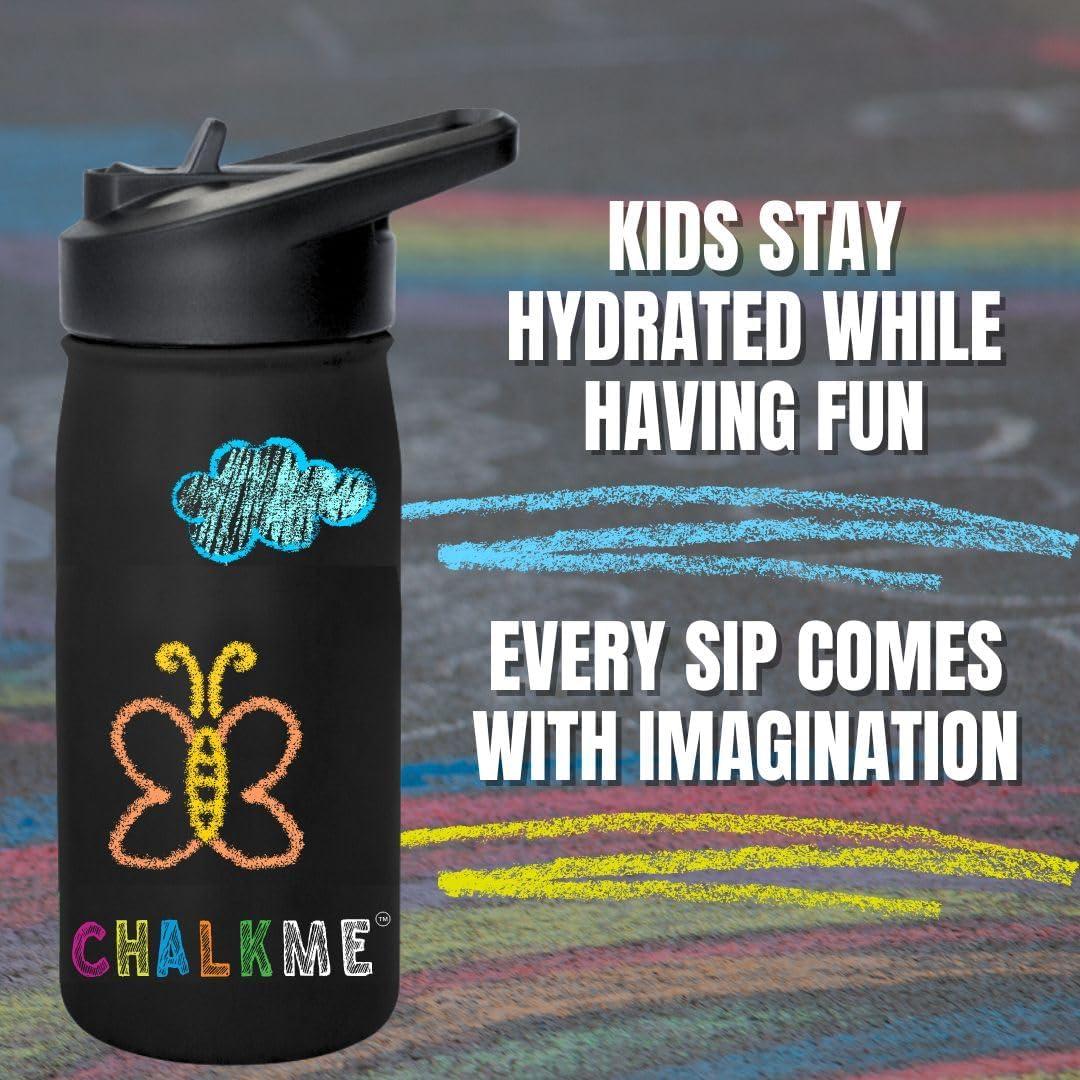 Botella de Agua Acero Inoxidable CHALKME 450 ml Creativa