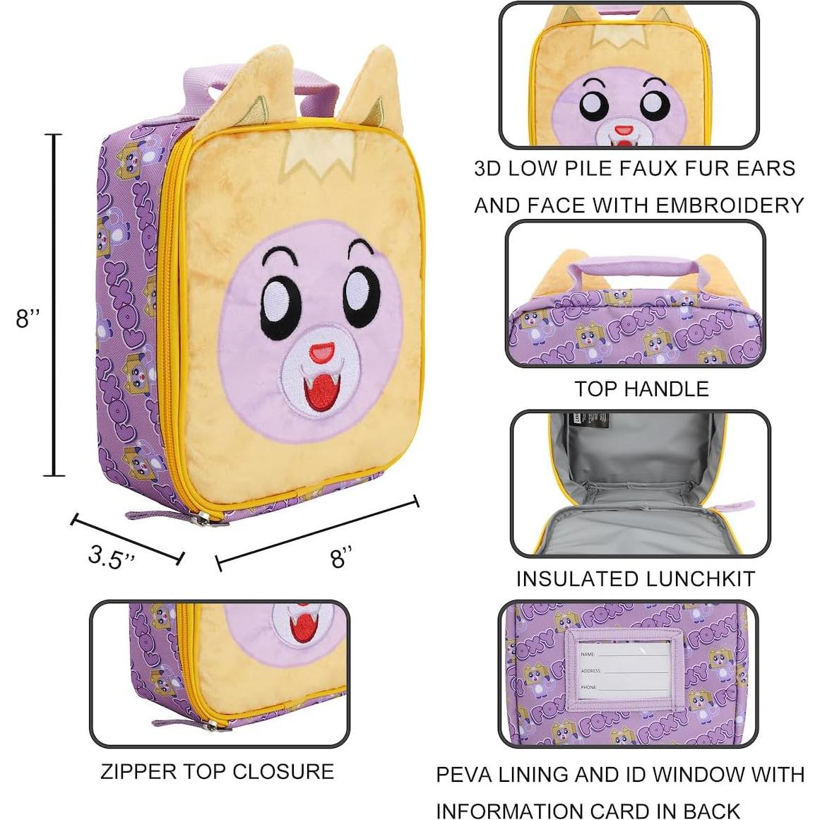 Caja de Almuerzo Bioworld Lankybox Foxy 20x8x20cm