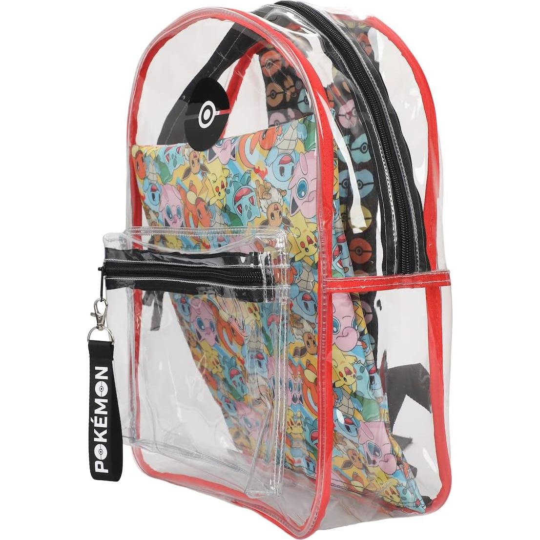 Mochila Transparente Pokémon Bioworld 17L con Bolsillo Laptop