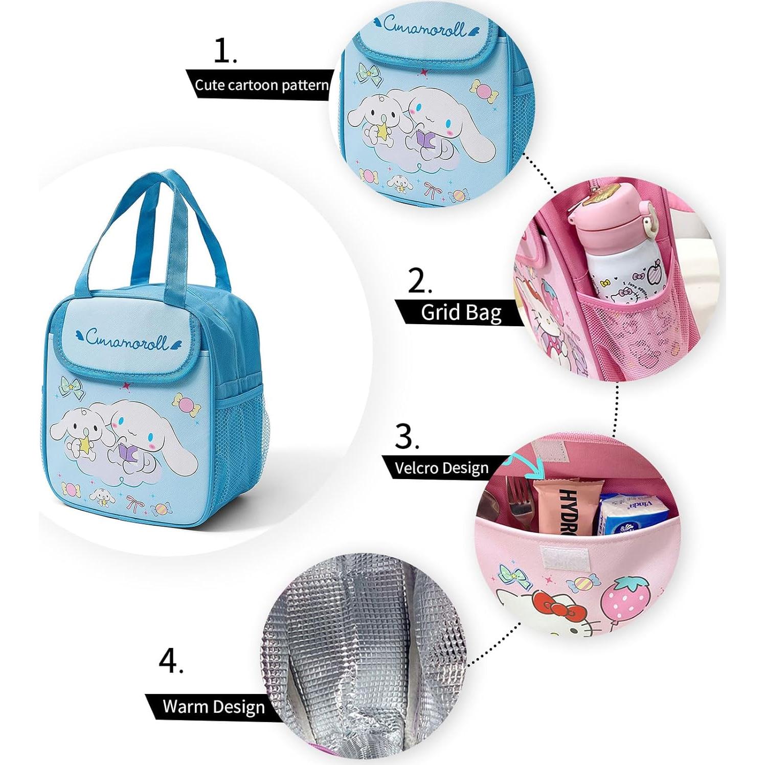 Bolsa de Almuerzo Aislada SHSAIEDHA Azul 5L Diseño Animado