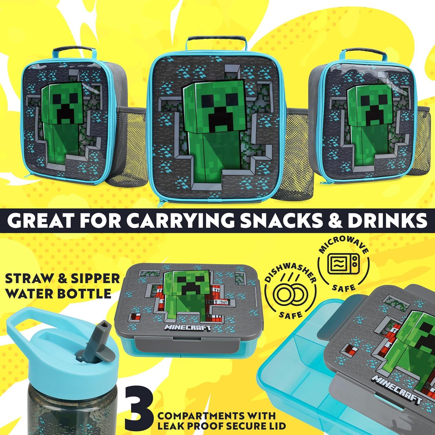 Set de Almuerzo Get Trend Minecraft 3 Piezas Aislado Niños