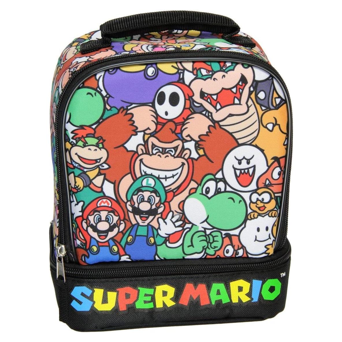 Caja de Almuerzo Super Mario Doble Compartimento Aislada