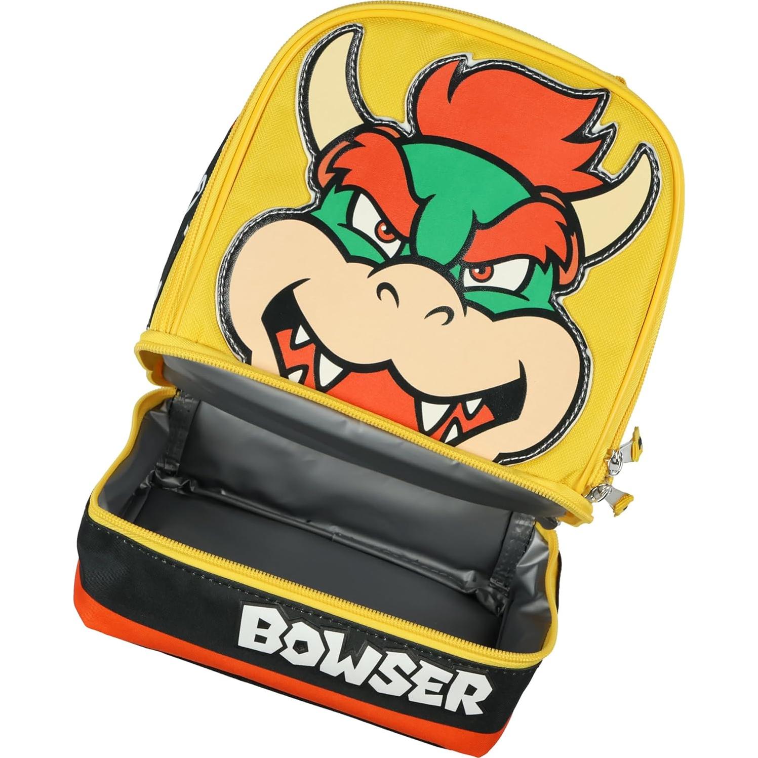 Bolsa Térmica Doble Compartimento Bowser Nintendo 22.86x20.32cm