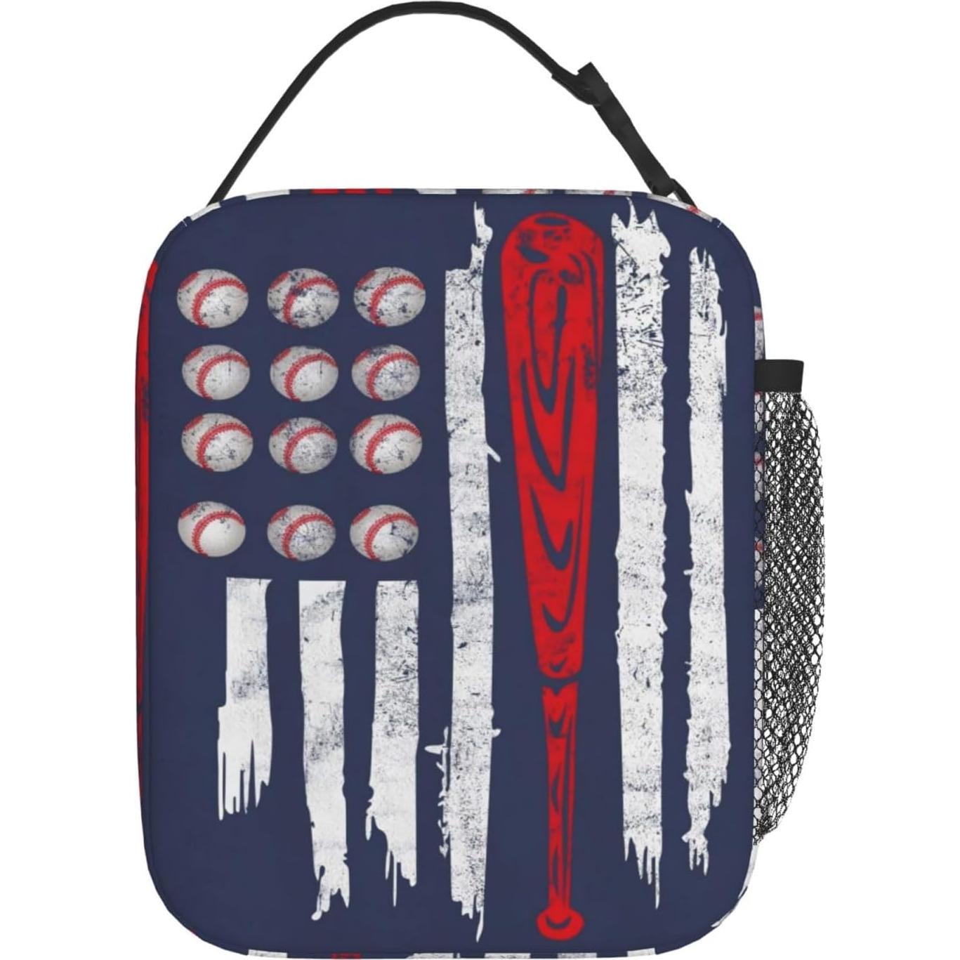 Caja de Almuerzo Aislada WELBB 10x20x25cm Impermeable Béisbol