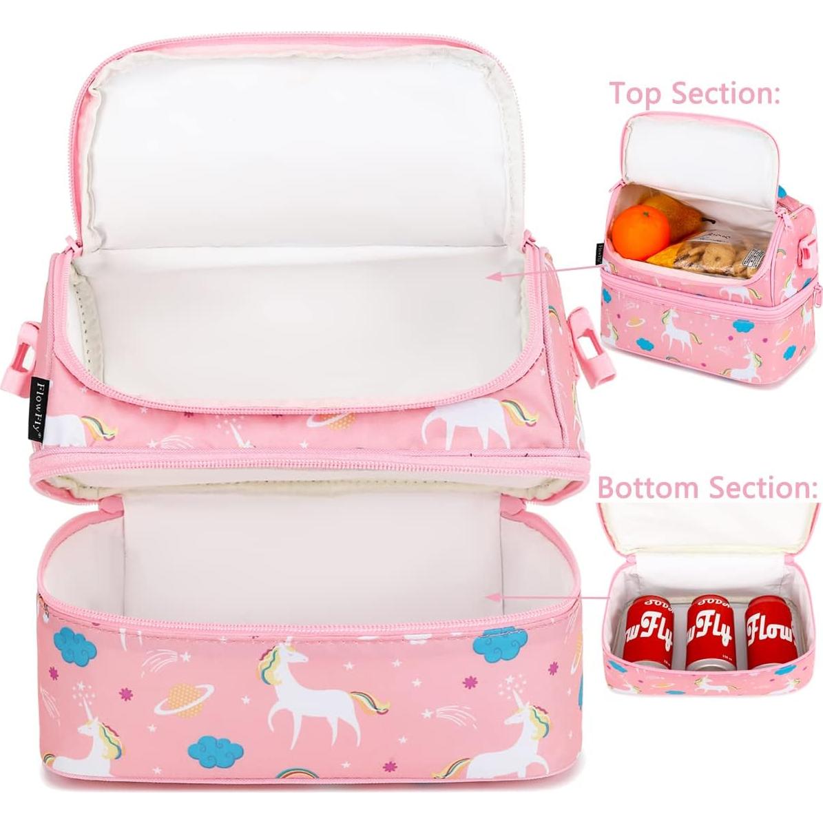 Bolsa Térmica Doble Decker FlowFly Unicornio 9.8L para Niños
