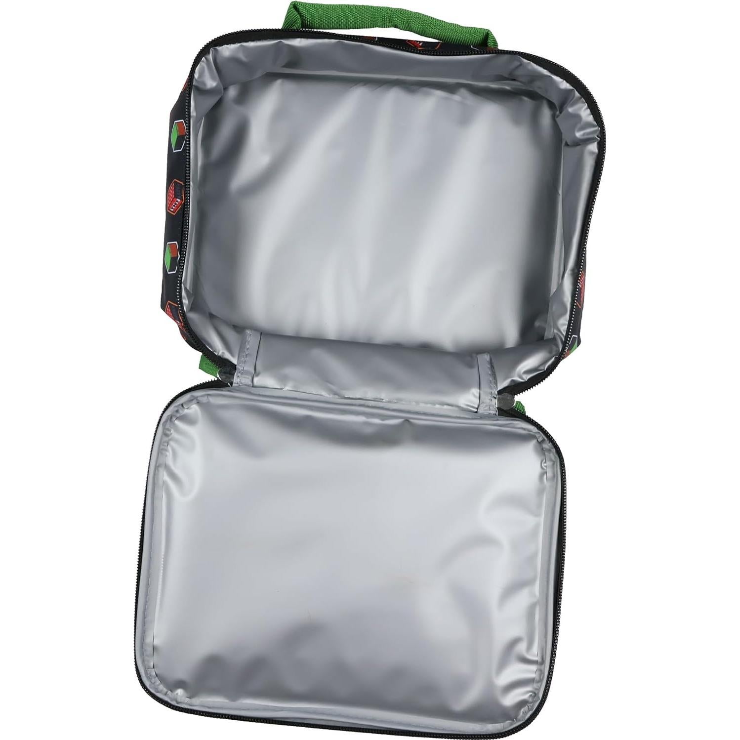 Caja de Almuerzo Minecraft Aislada con Personajes - 25.4x20.3 cm