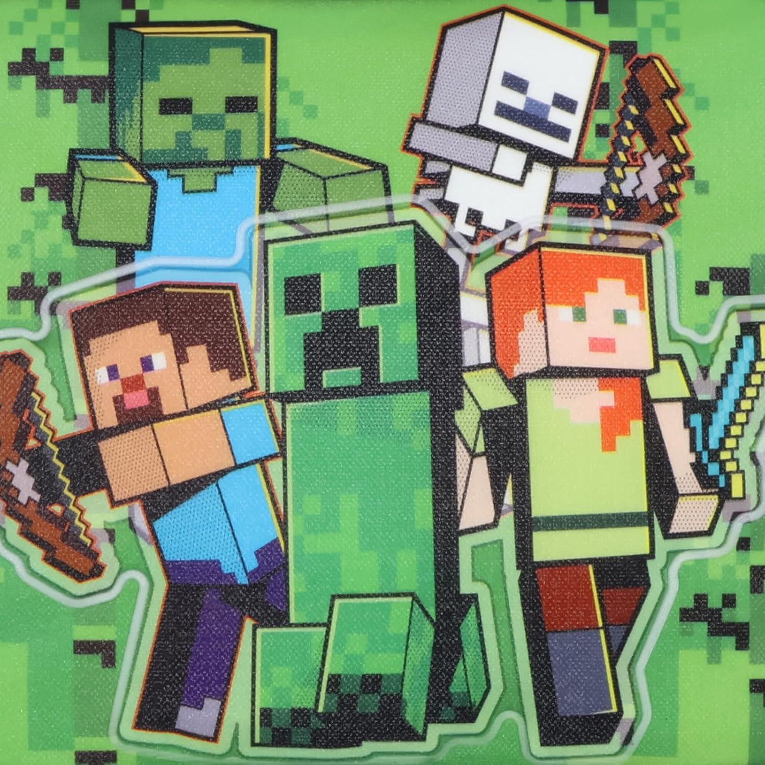 Caja de Almuerzo Minecraft Aislada con Personajes - 25.4x20.3 cm