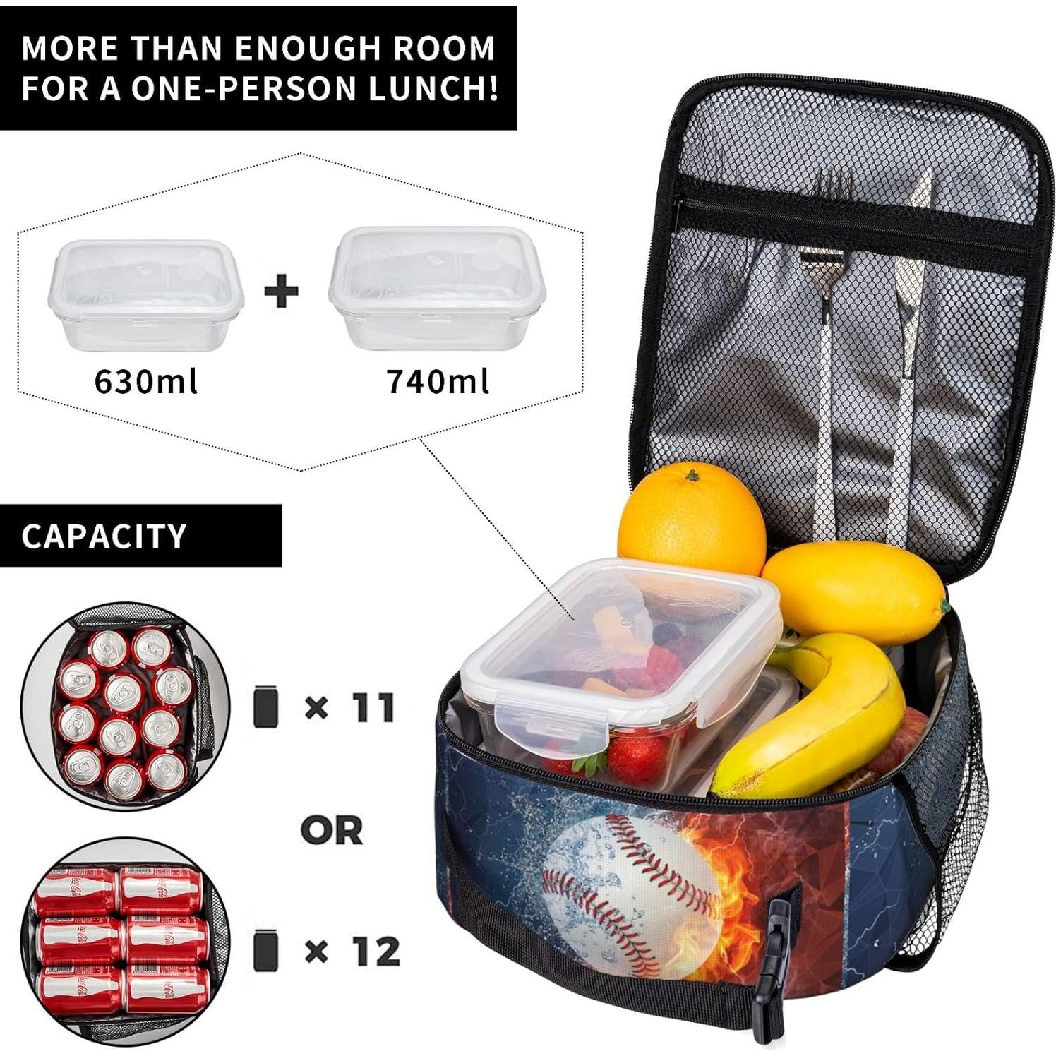 Caja de Almuerzo Aislada YIJIUWKIS Deporte 6L Beisbol