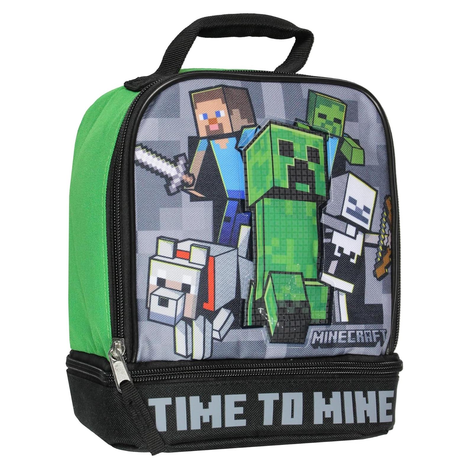 Bolsa de Almuerzo Térmica Doble Compartimento Bioworld Minecraft