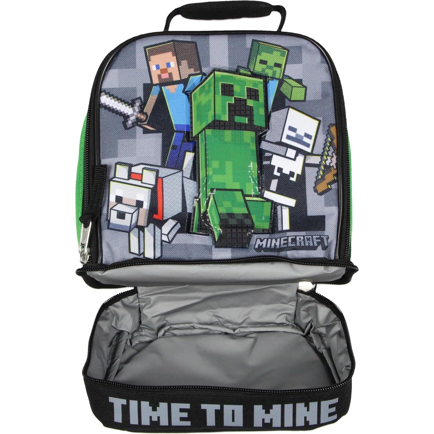 Bolsa de Almuerzo Térmica Doble Compartimento Bioworld Minecraft