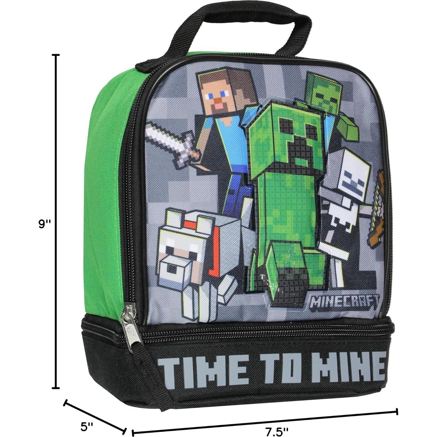 Bolsa de Almuerzo Térmica Doble Compartimento Bioworld Minecraft