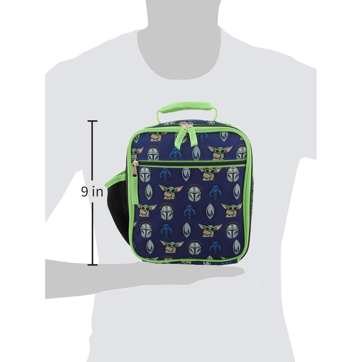 Caja de Almuerzo Mandaloriana Disney Azul Verde 20x23 cm