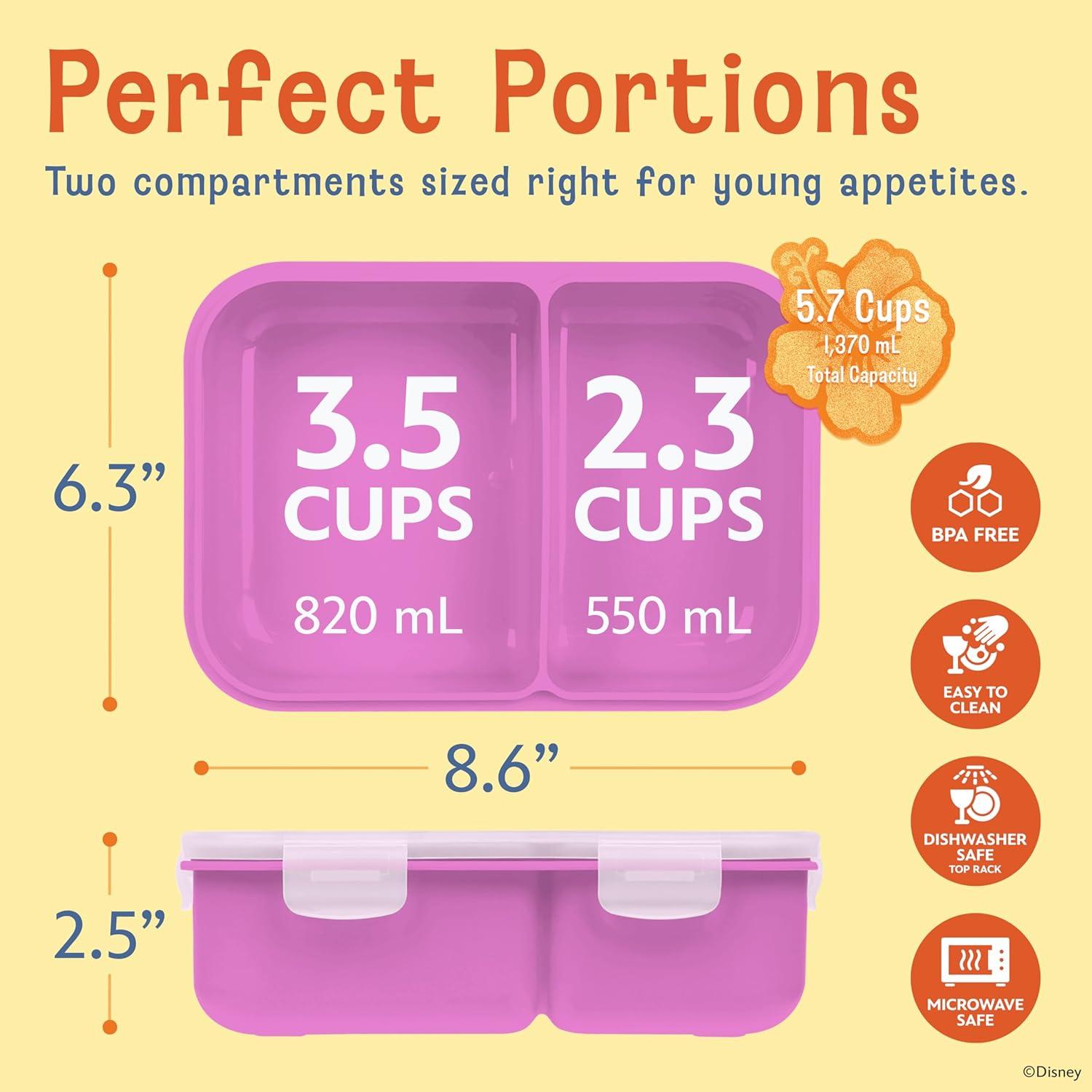 Caja Bento Disney Stitch y Ángel Rosa - Almuerzo a Prueba de Fugas