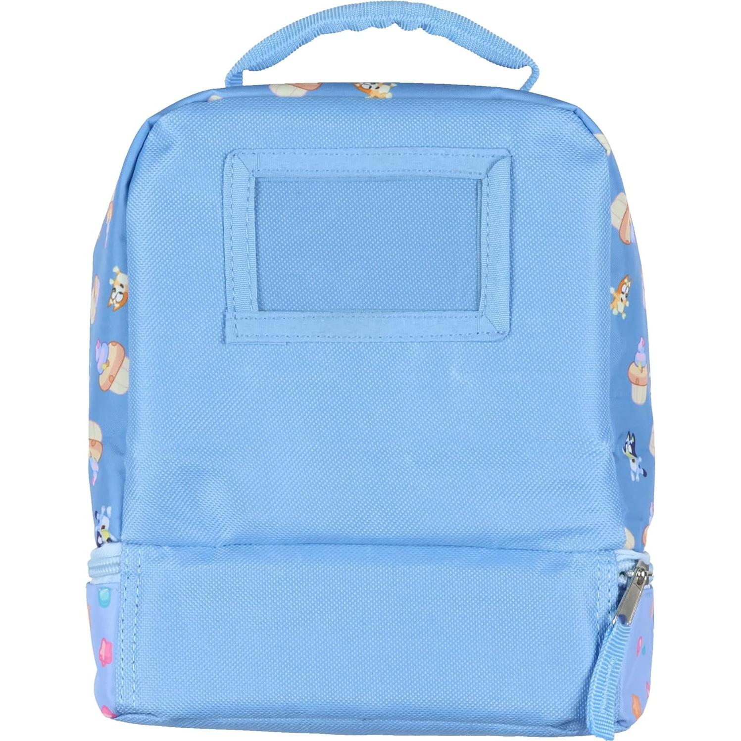 Caja de Almuerzo Aislada Bluey Fiesta Doble Compartimento 22.86x20.32cm