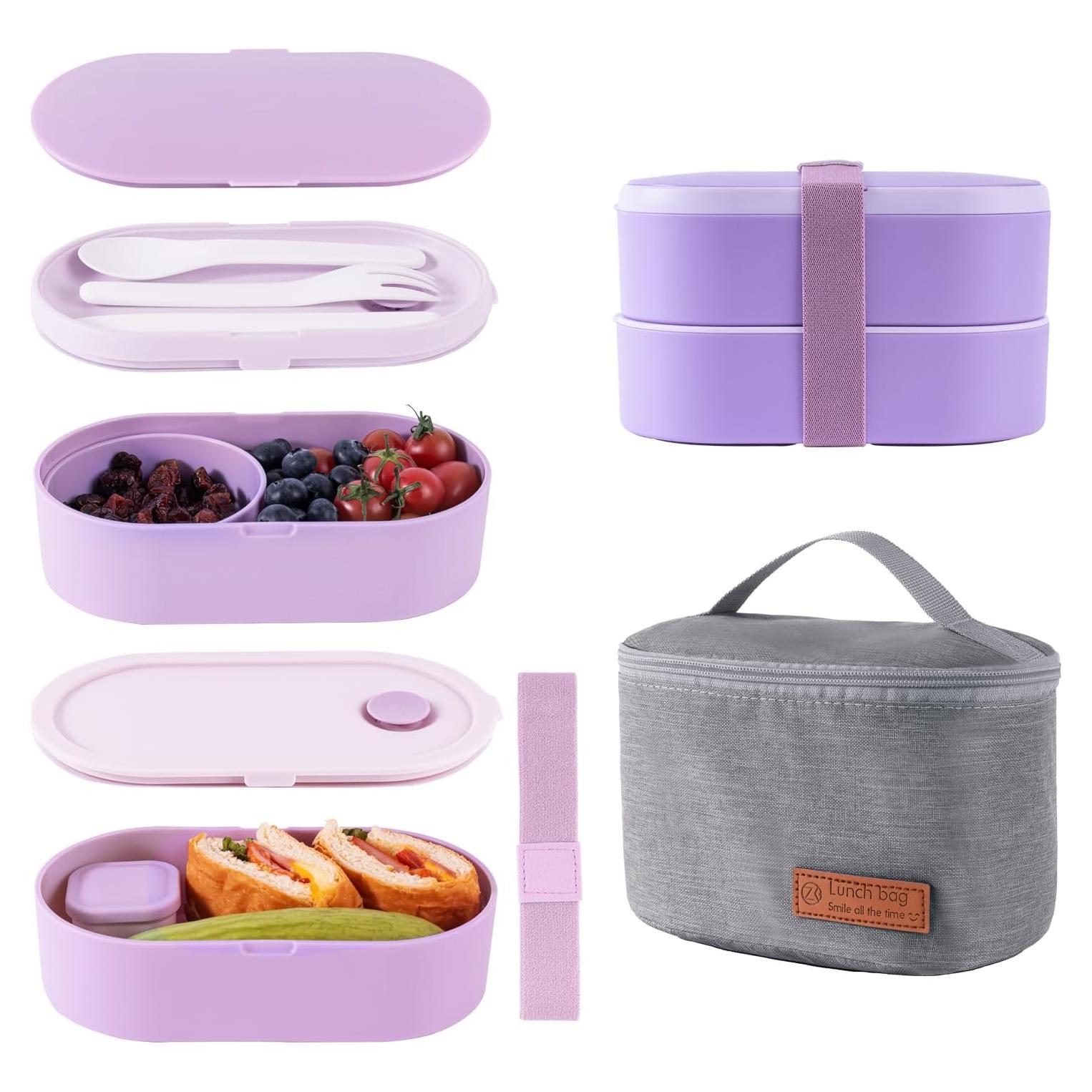 Juego de cajas de almuerzo Bento Lunchneo - 2 apilables 1216ml