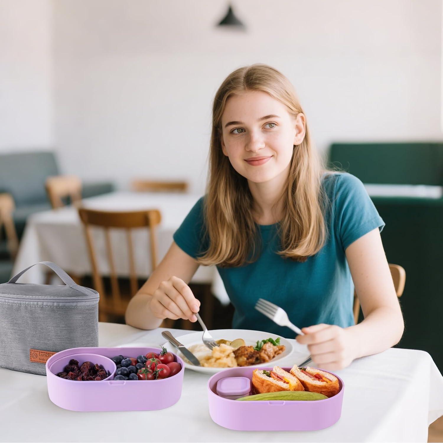 Juego de cajas de almuerzo Bento Lunchneo - 2 apilables 1216ml