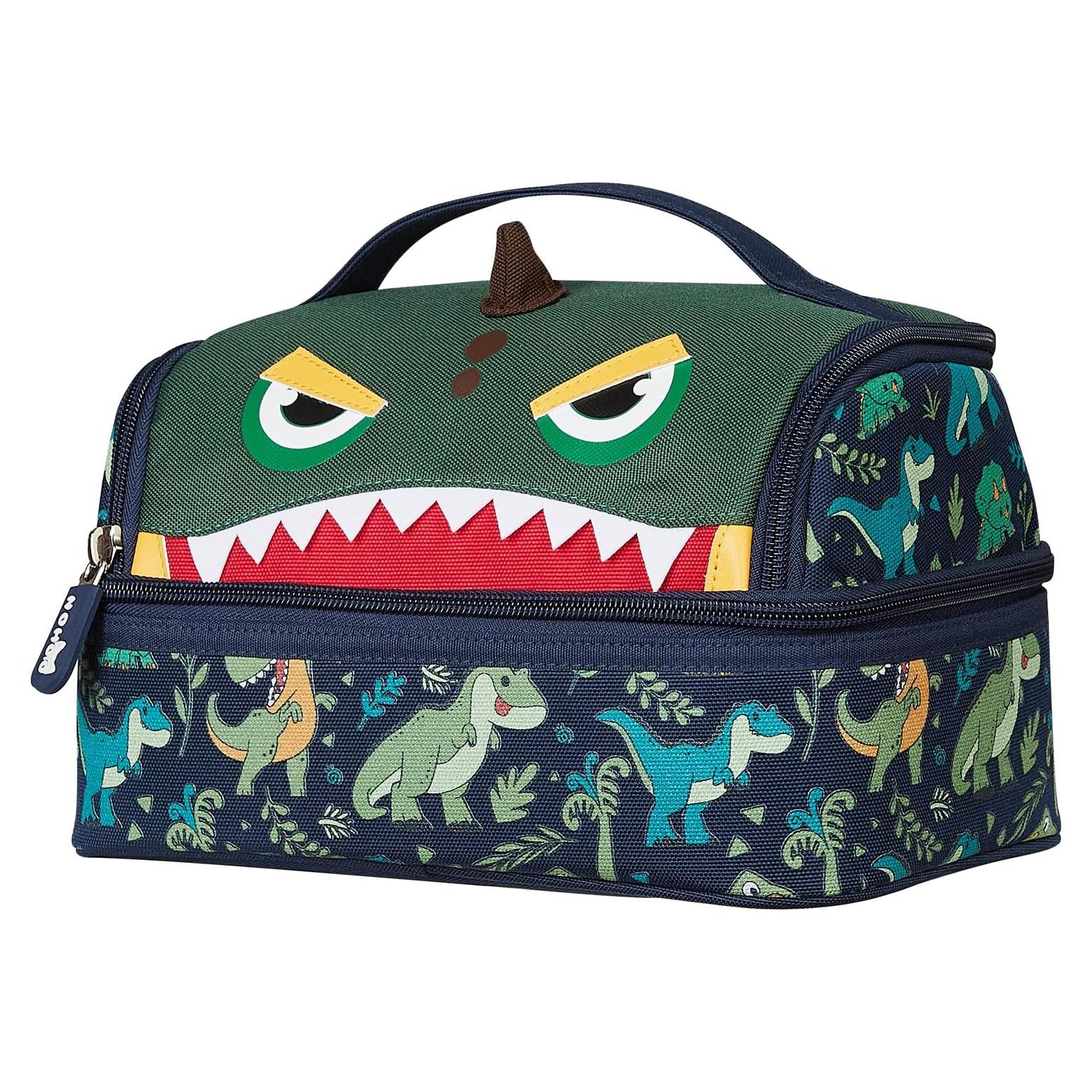 Bolsa de Almuerzo Aislada NOHOO Dinosaurio Verde 6L para Niños