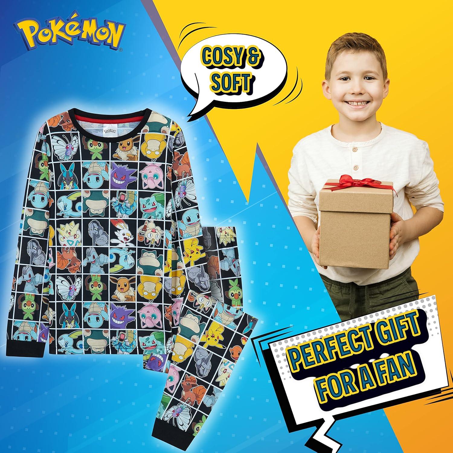 Conjunto de pijama Pokemon para niños 2 piezas - Manga larga