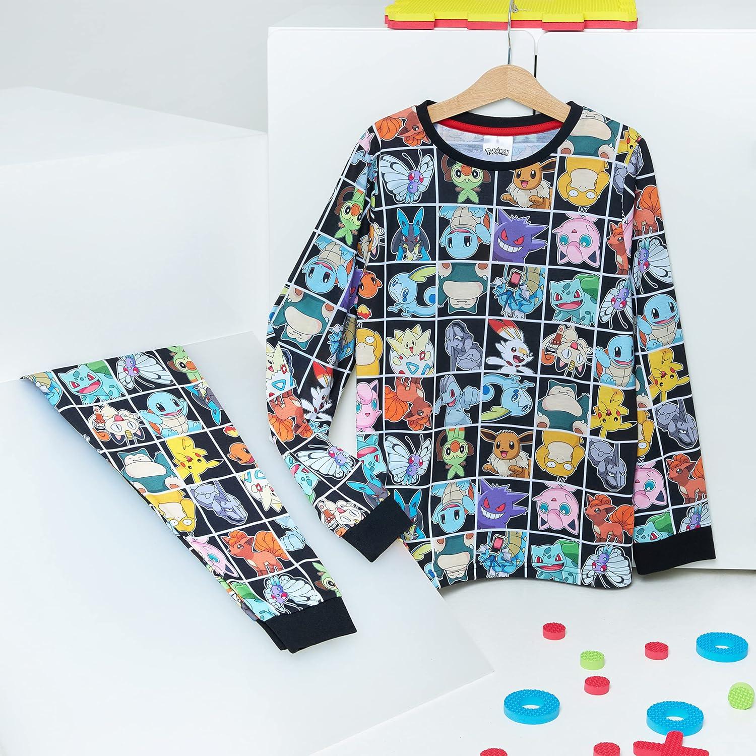 Conjunto de pijama Pokemon para niños 2 piezas - Manga larga