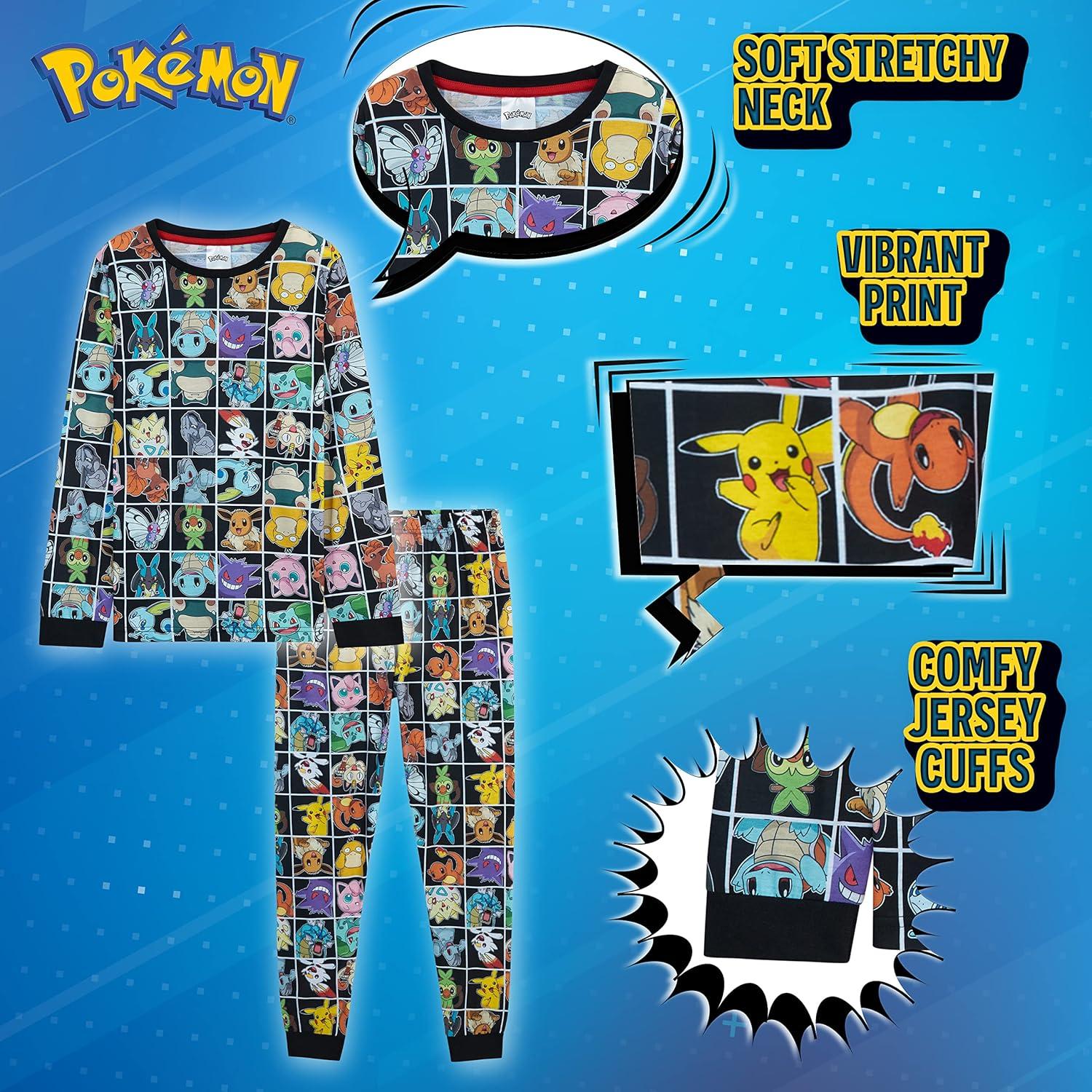 Conjunto de pijama Pokemon para niños 2 piezas - Manga larga