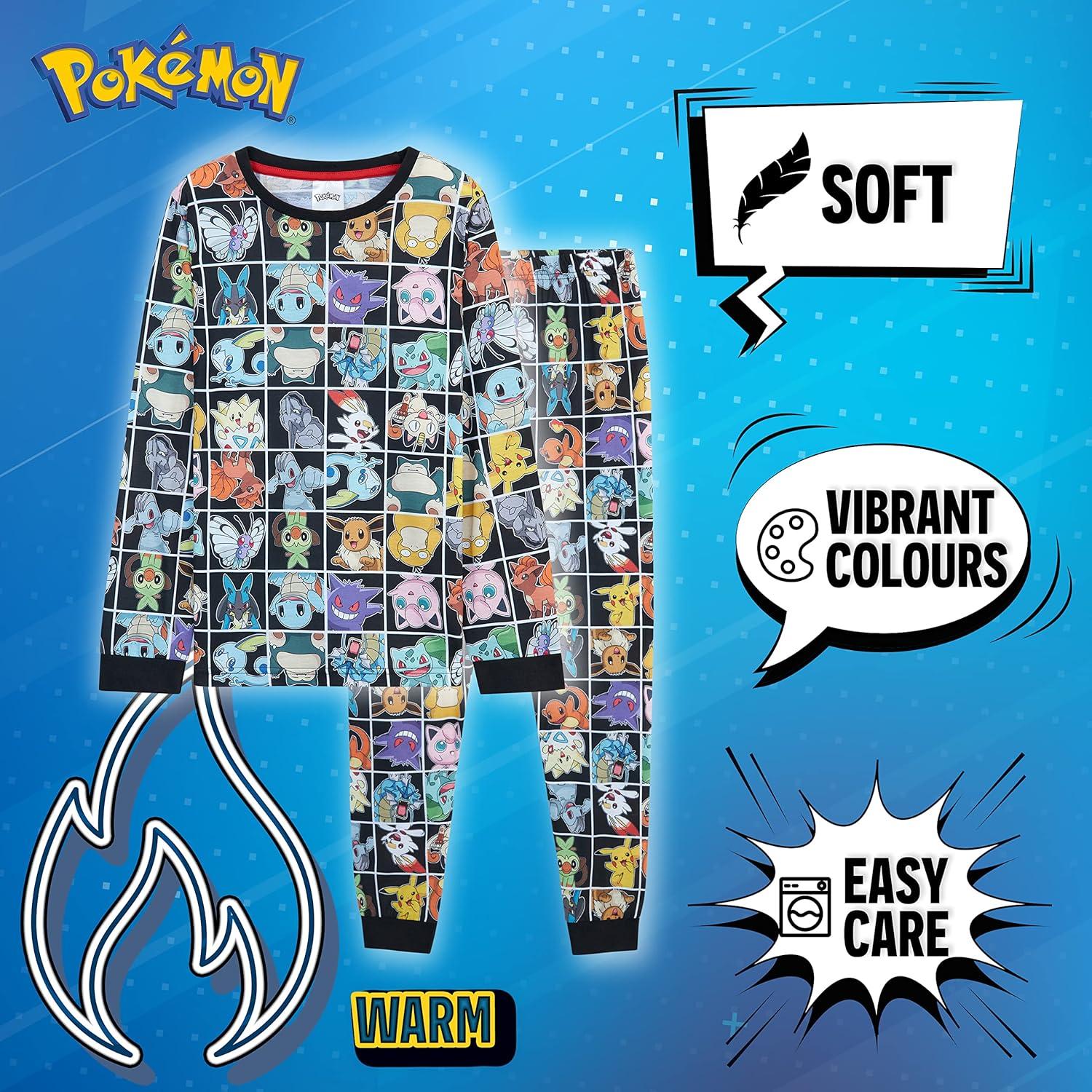 Conjunto de pijama Pokemon para niños 2 piezas - Manga larga