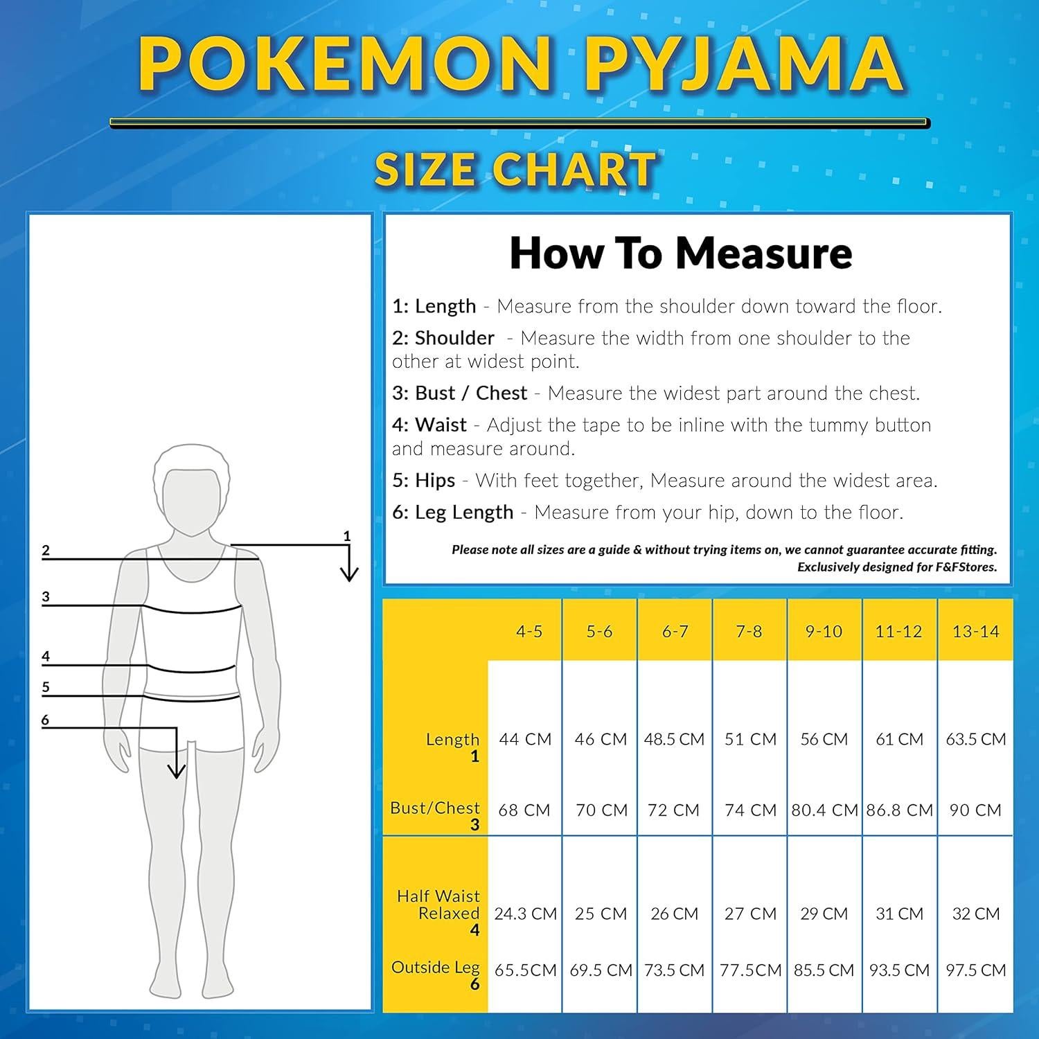 Conjunto de pijama Pokemon para niños 2 piezas - Manga larga