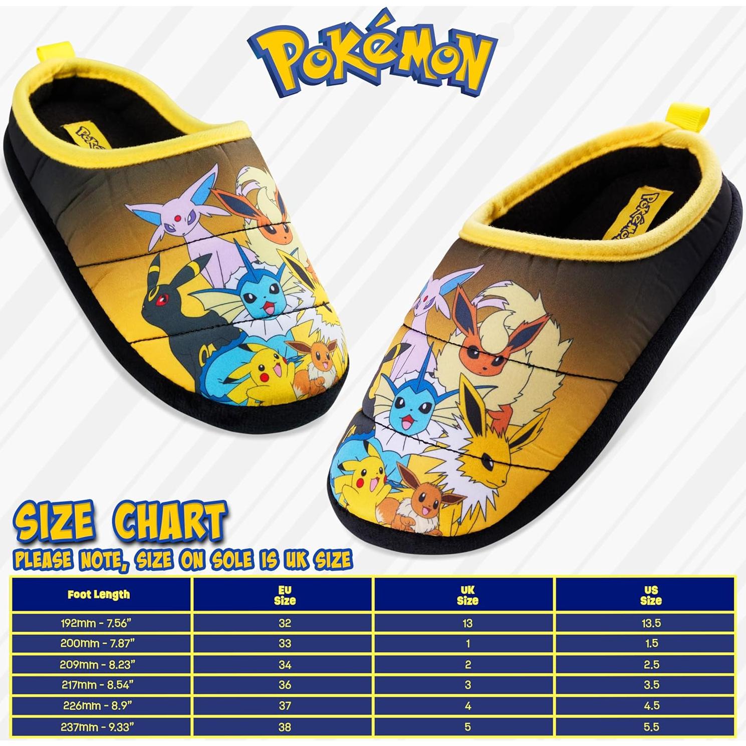 Zapatillas de casa Pokemon para niños - Suela antideslizante