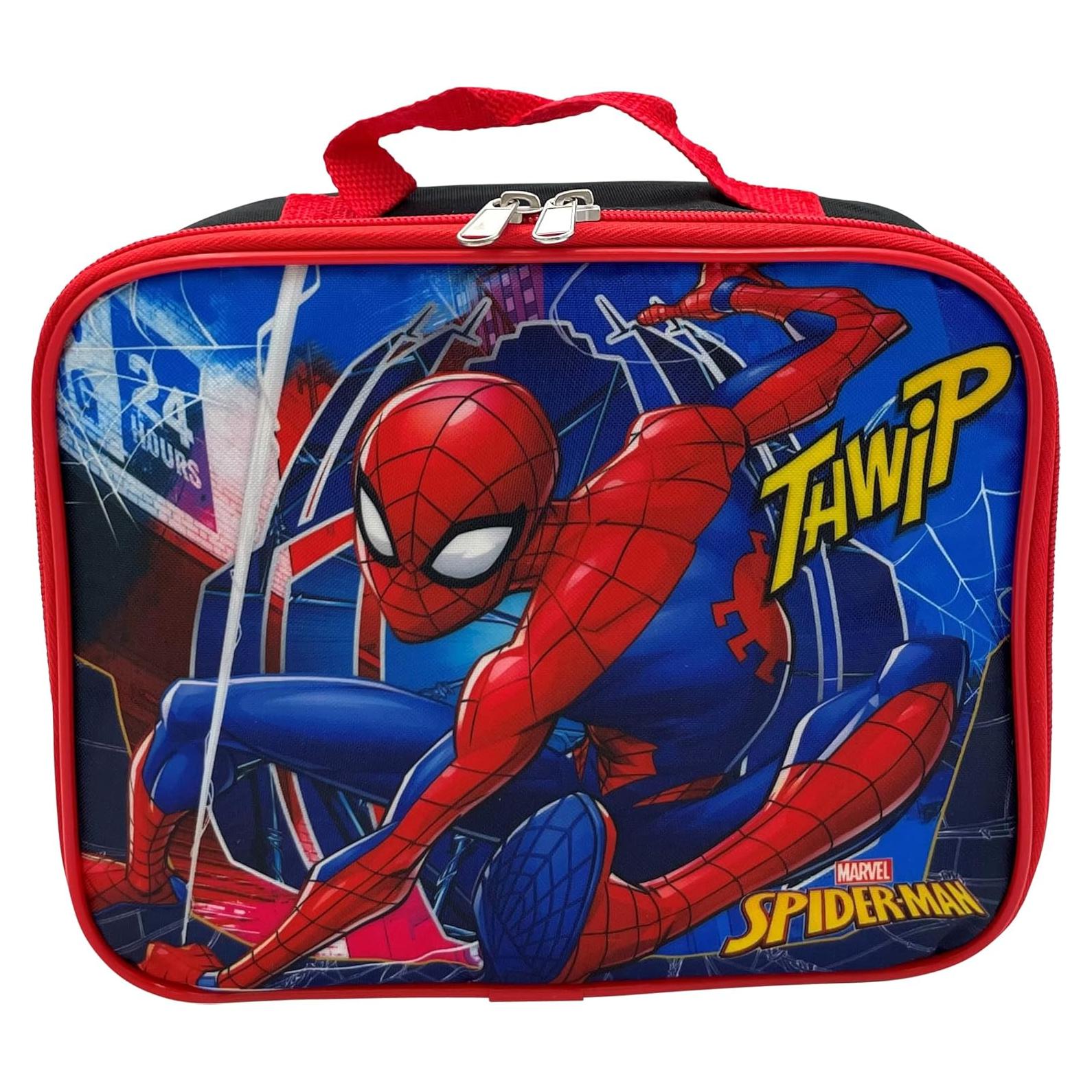 Caja de Almuerzo Aislada Ruz Spider-Man Negro 20.3x24.1cm