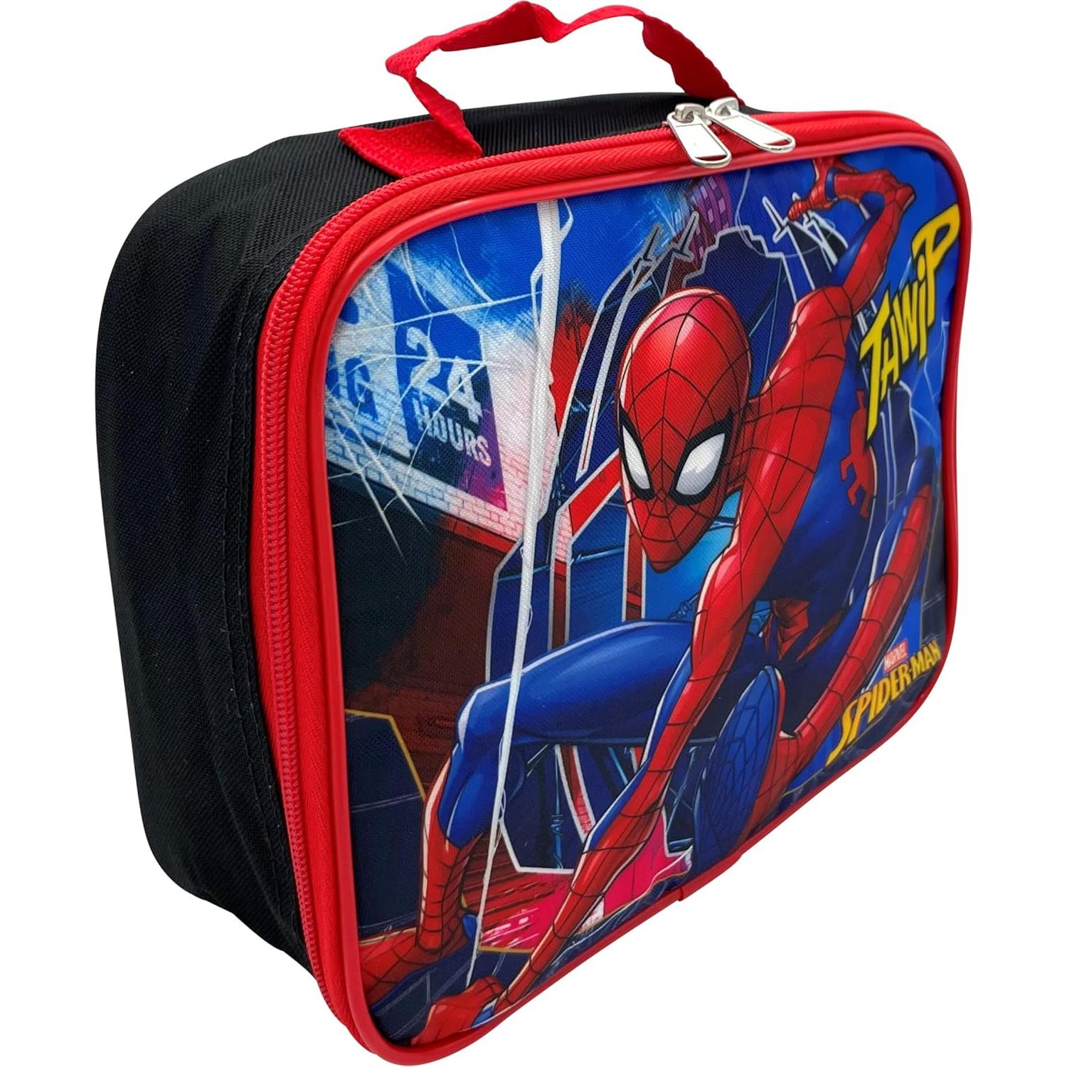 Caja de Almuerzo Aislada Ruz Spider-Man Negro 20.3x24.1cm