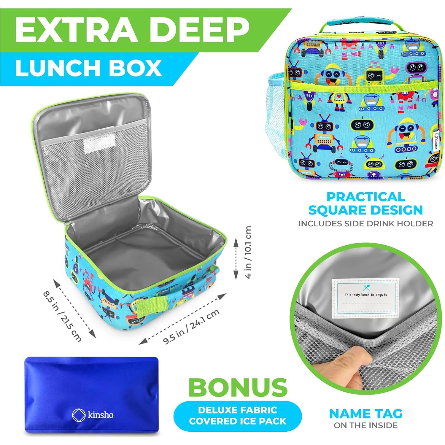 Caja Bento Kinsho Robot 700ml + Bolsa Aislante + Botella