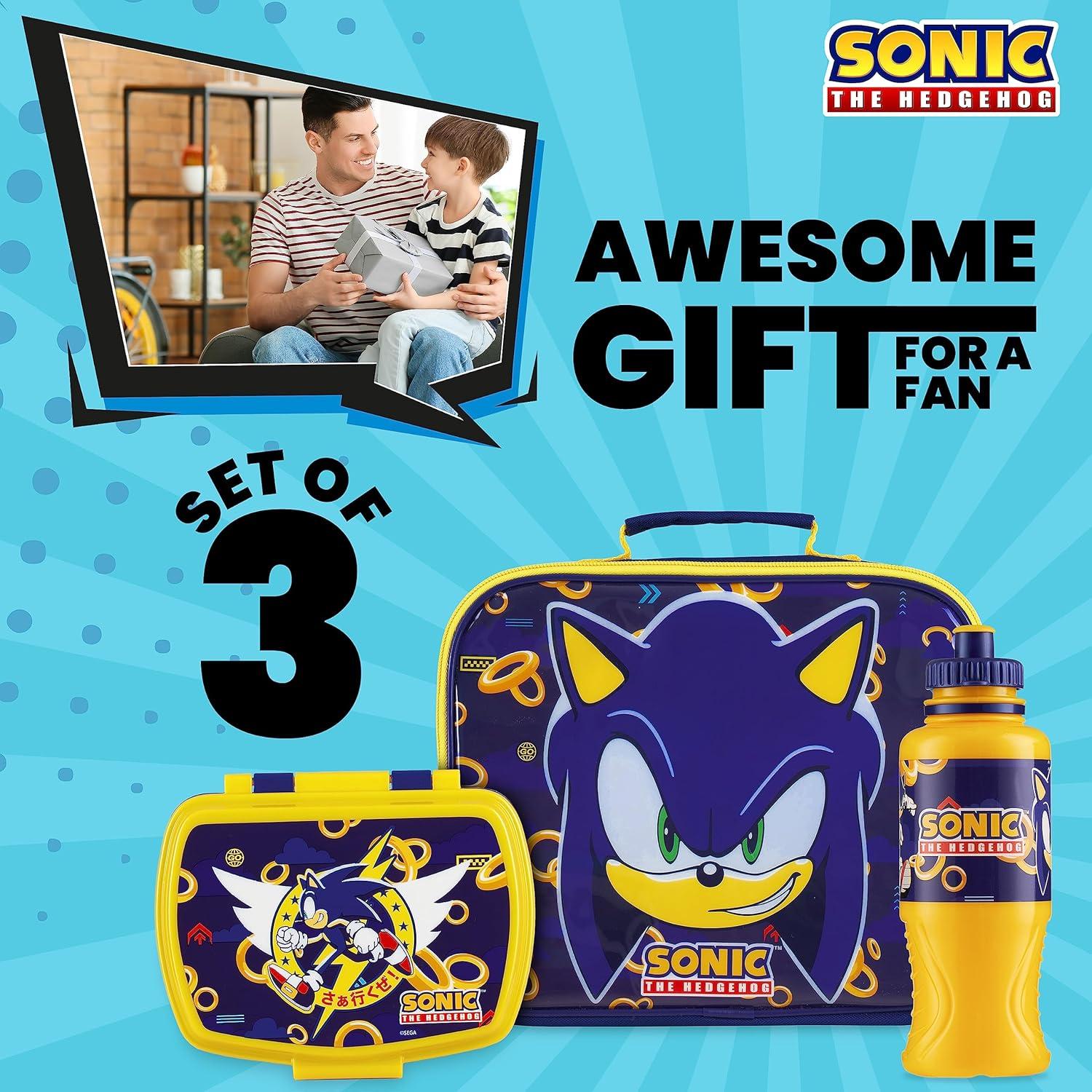 Set de Almuerzo Sonic The Hedgehog 3 Piezas Aislado 430ml