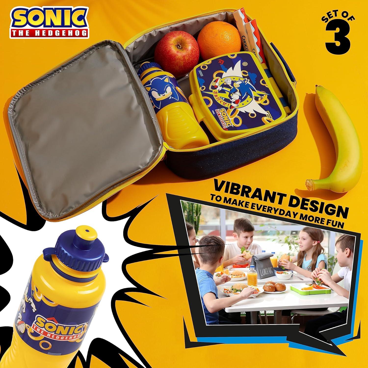 Set de Almuerzo Sonic The Hedgehog 3 Piezas Aislado 430ml