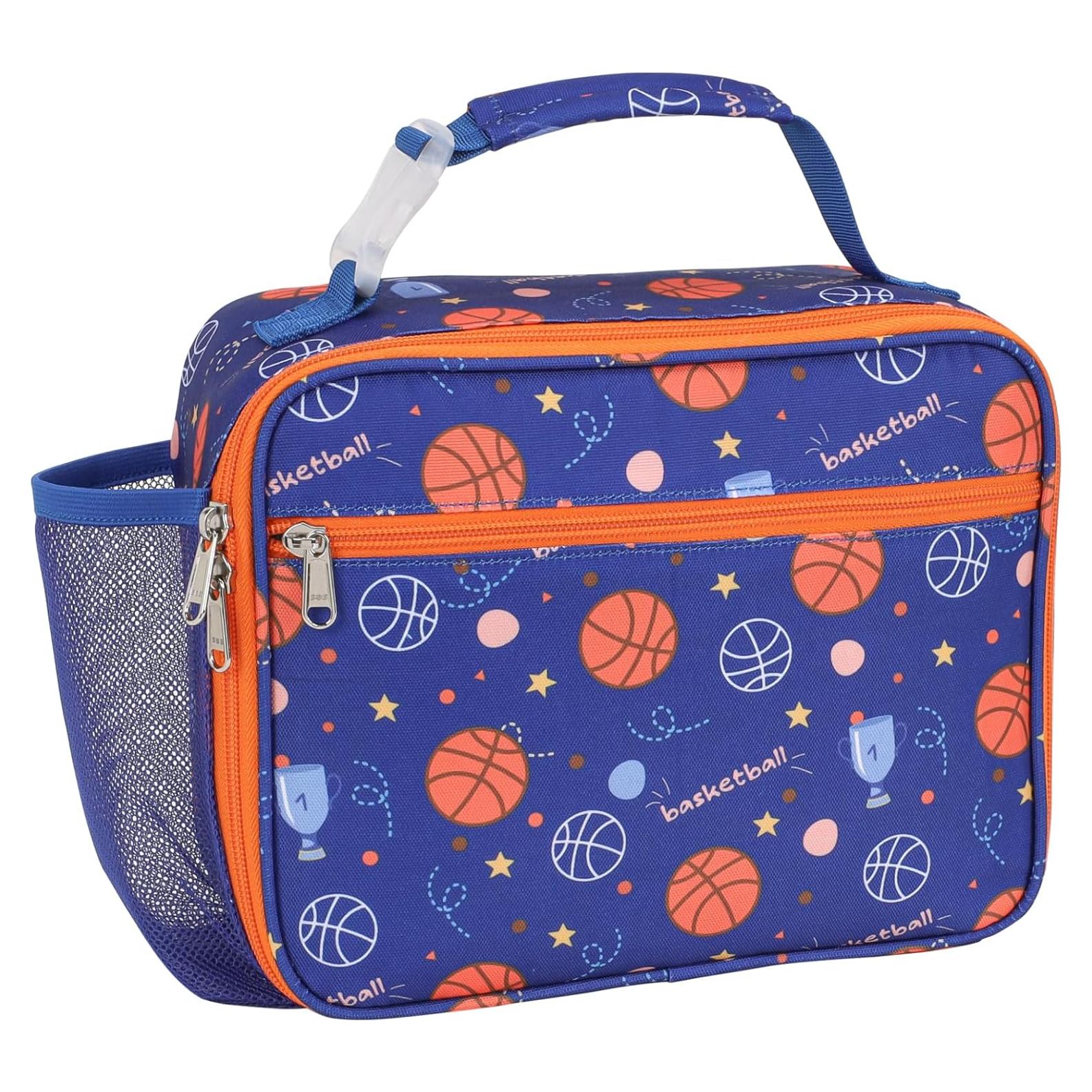 Bolsa de Almuerzo Aislada BrainyBees Baloncesto Azul 6L