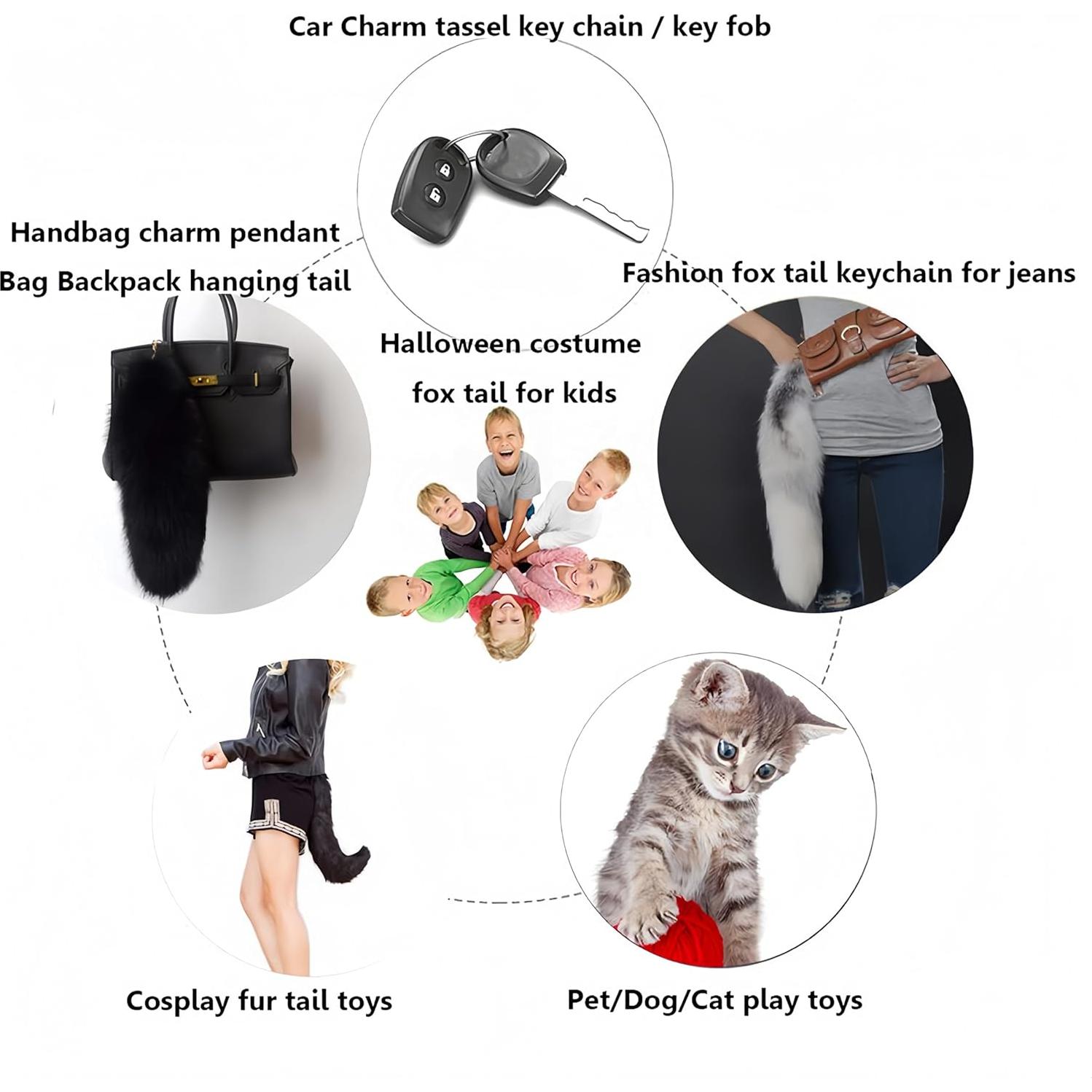 Llave de cola de zorro Therian Iivos 40-46 cm - Pelaje suave