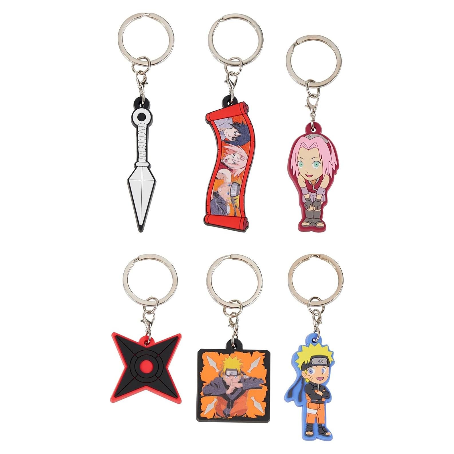 Cartera Trifold Naruto + Set de 4 Llaveros para Niños